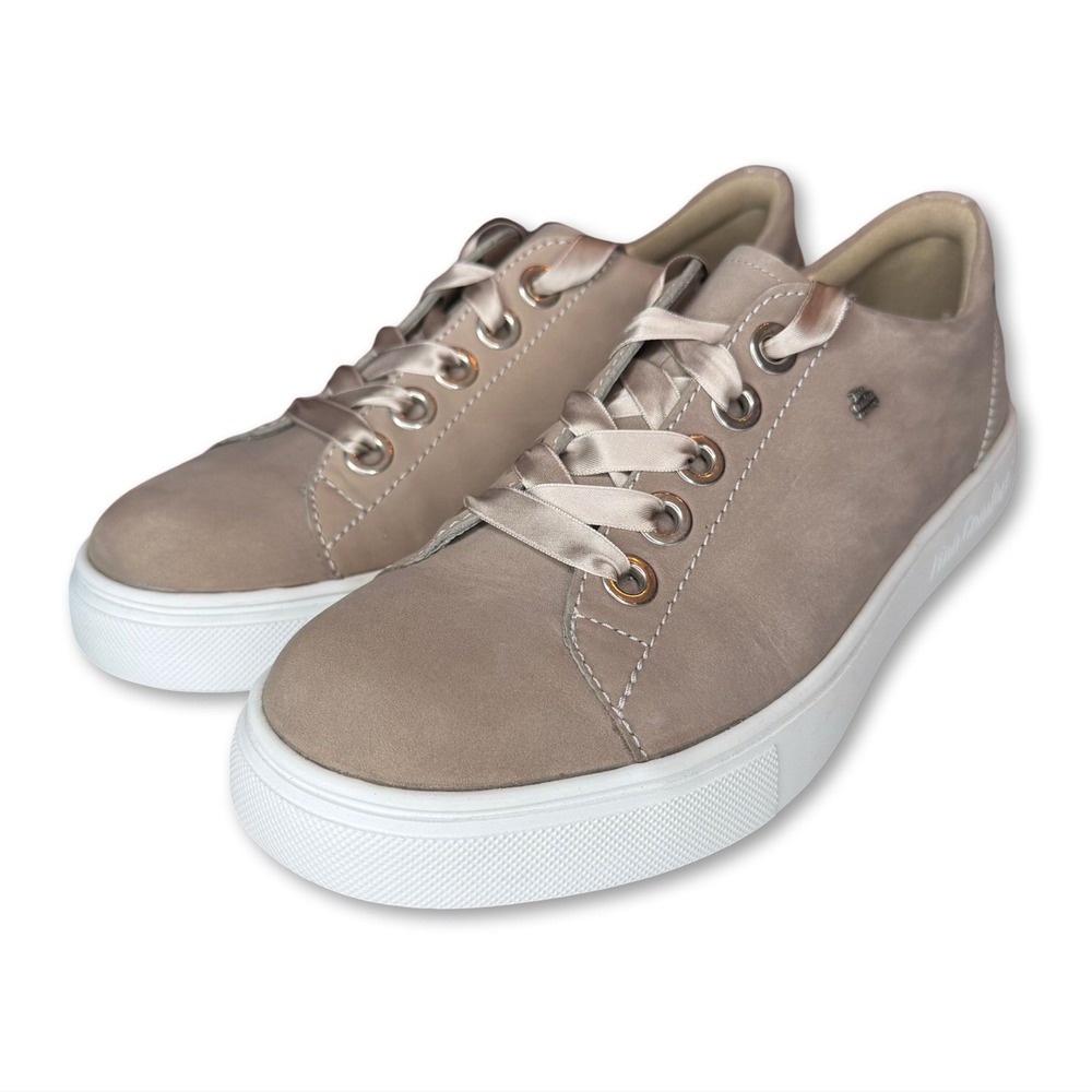 Finn Comfort El Paso Lace Up Shoes US 8.5 UK 6 Neutral Nubuck Suede Leather $435